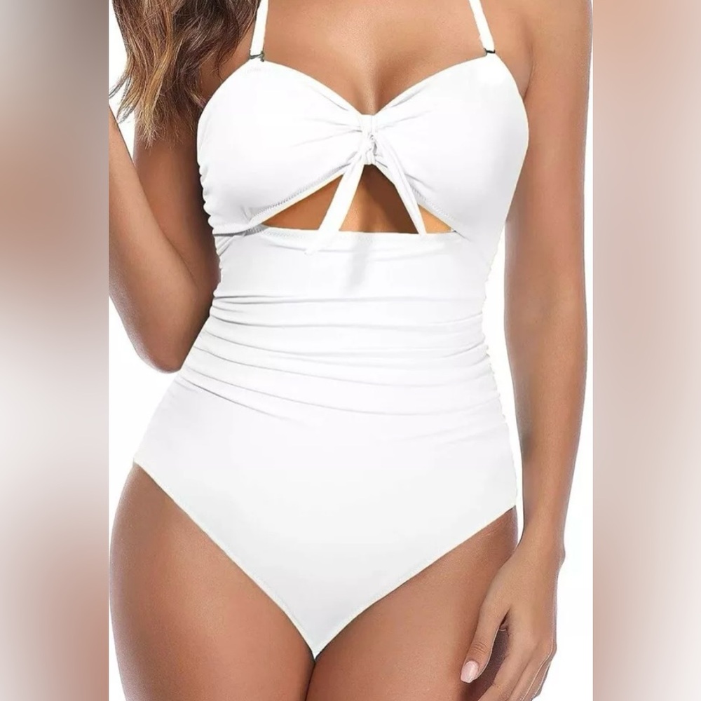 Tempt Me Women Sexy Cutout One Piece Swimsuits Tummy Control High Waisted Sz S